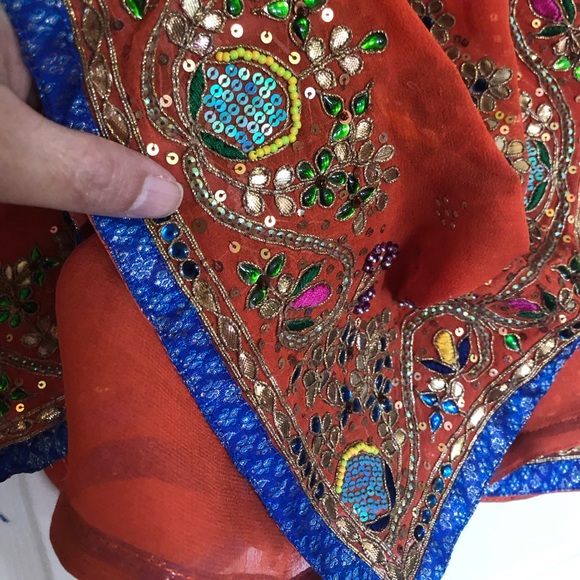 Vintage Saree with embroidery, Preloved. [Firm price] - Picture 7 of 7